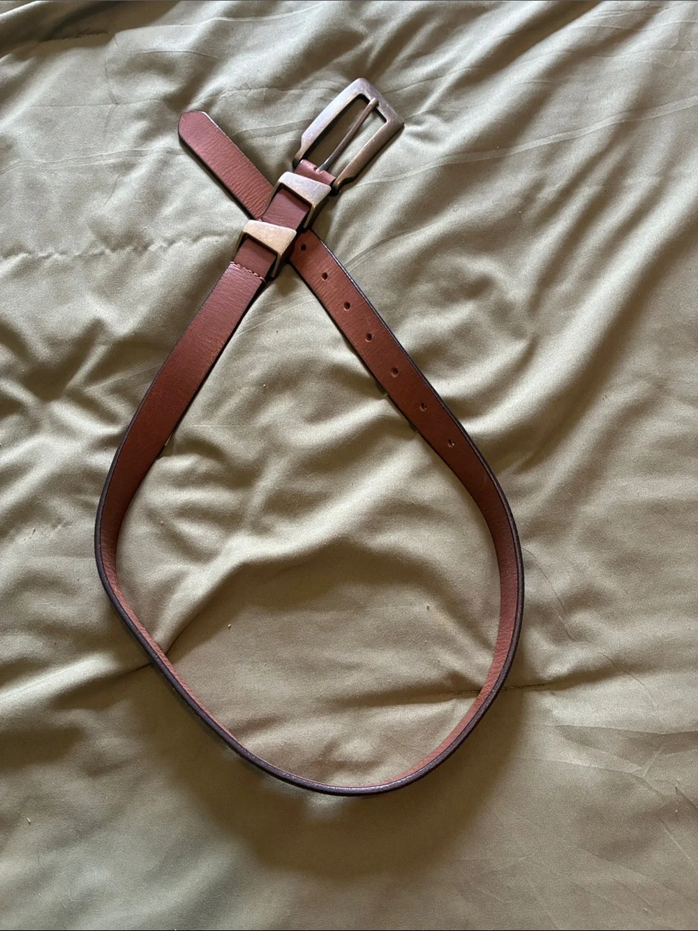 We The Free Brown Leather Belt with Buckle XS/S